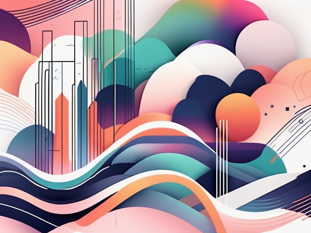 Colorful shapes and lines graphic